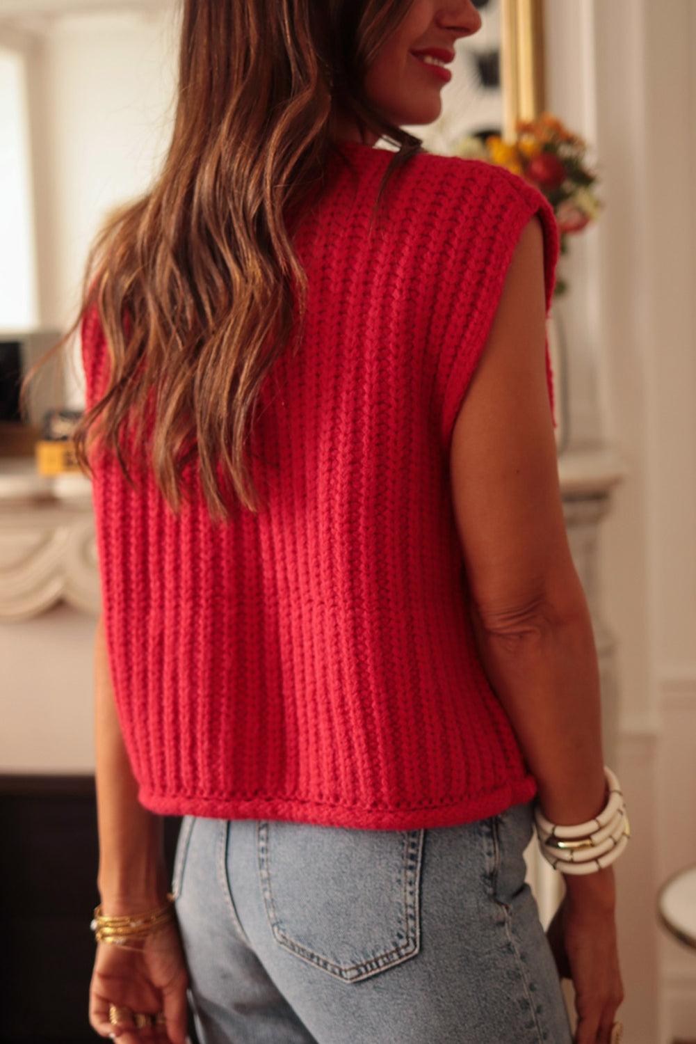 Tracey Oversized Cap Sleeve Sweater