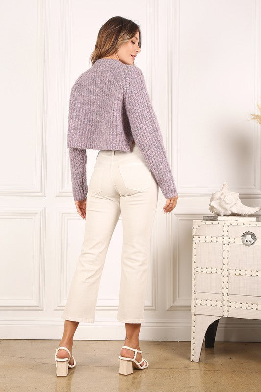Aubrey Chunky Knit Cropped Sweater