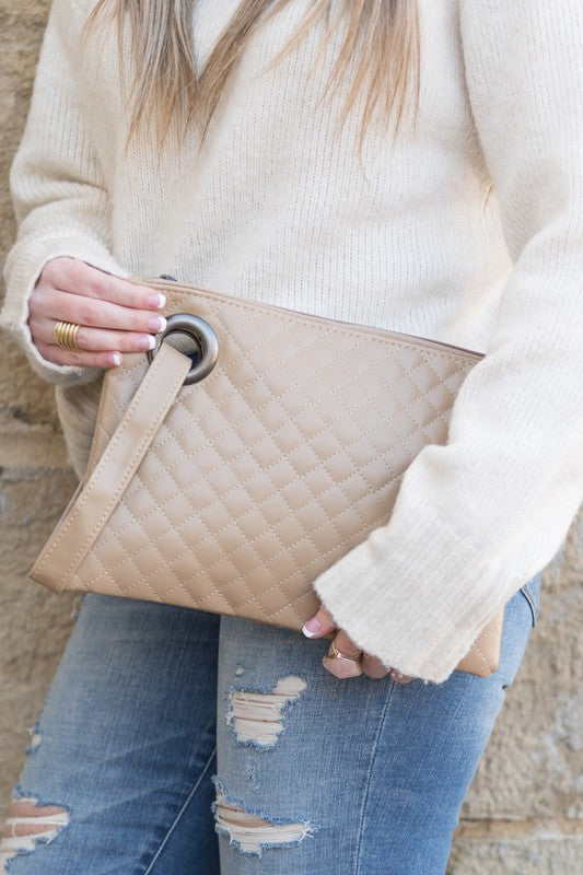 Laura Classic Quilted Clutch