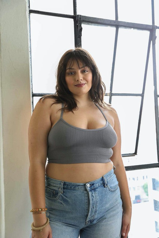 Curvy Tattoo Mesh Racerback Bralette