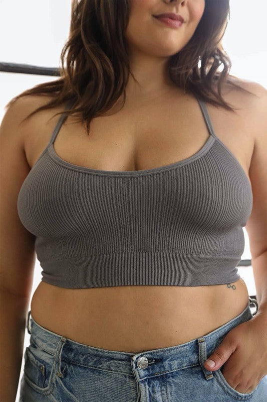 Curvy Tattoo Mesh Racerback Bralette