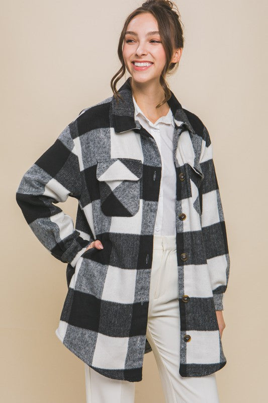 Buffalo Plaid Chest Pocket Shacket