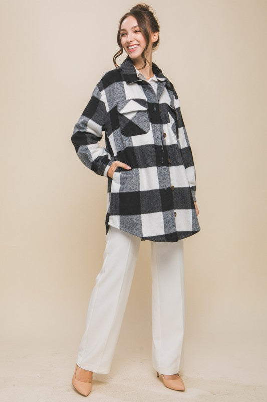Buffalo Plaid Chest Pocket Shacket