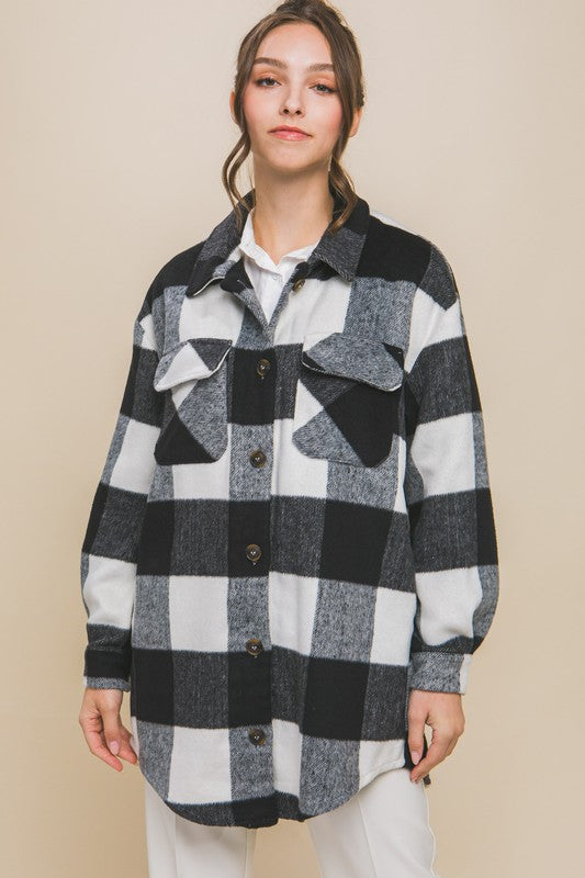 Buffalo Plaid Chest Pocket Shacket