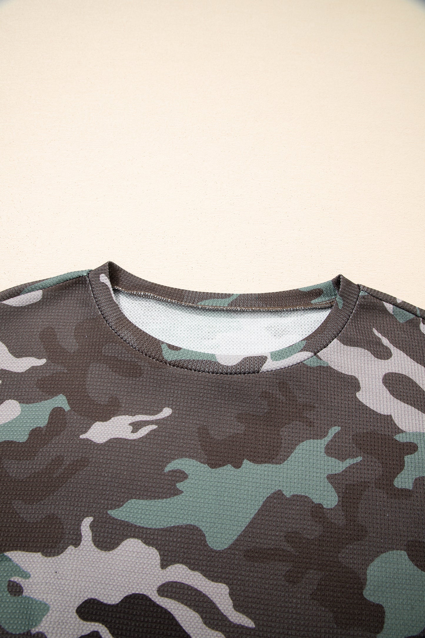 Brooke Camouflage Crew Neck Top