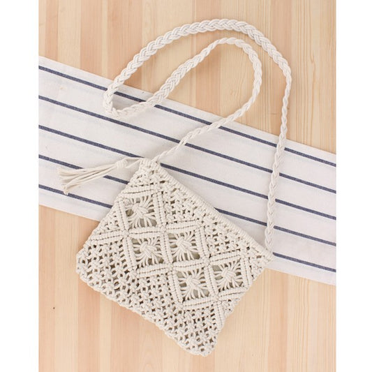 Olivia Macrame Crossbody Bag