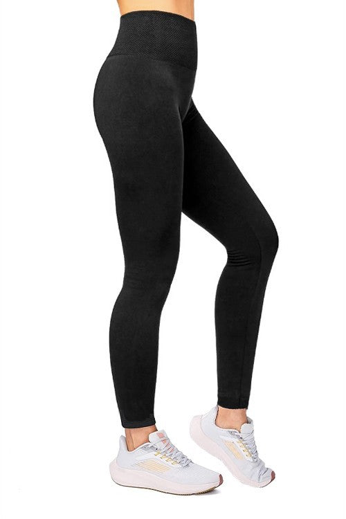 One Size Fleece Lined Tummy Control Leggings