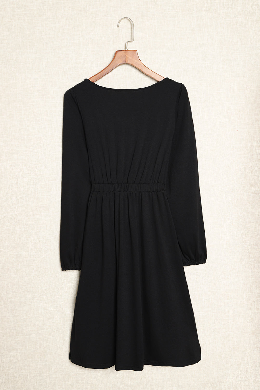 Belle Button Down Cinched Waist Long Sleeve Dress