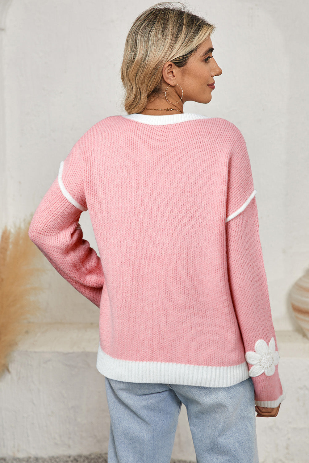 My Girl Floral Patch Sweater