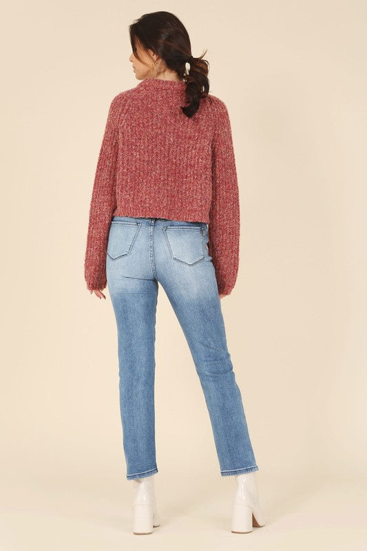 Aubrey Chunky Knit Cropped Sweater