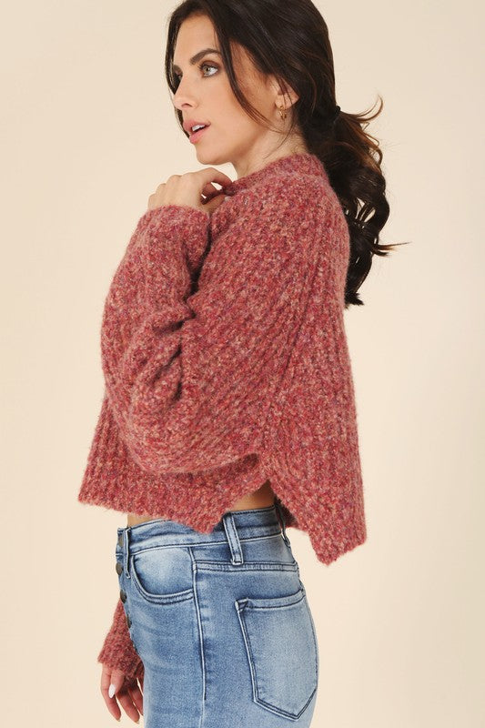 Aubrey Chunky Knit Cropped Sweater