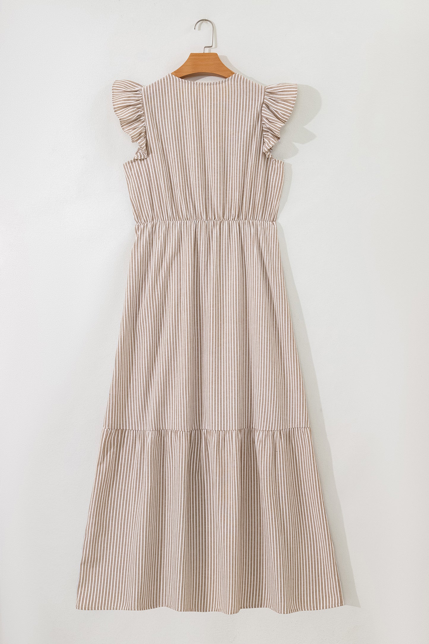 Hamptons Striped Button Maxi Dress