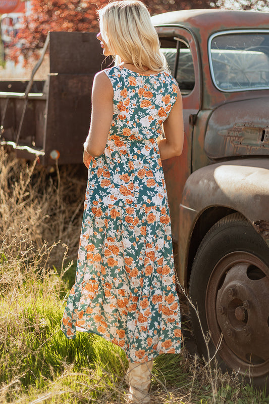 Josefina Floral Sleeveless Maxi Dress