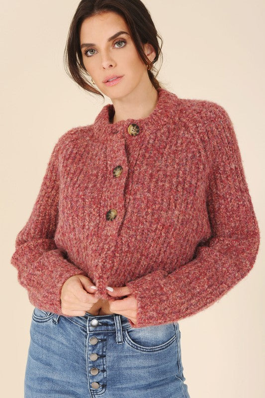 Aubrey Chunky Knit Cropped Sweater