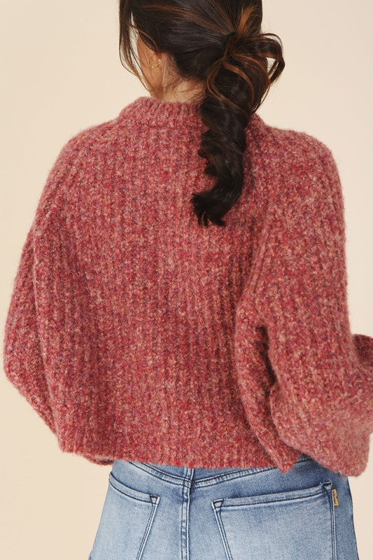 Aubrey Chunky Knit Cropped Sweater