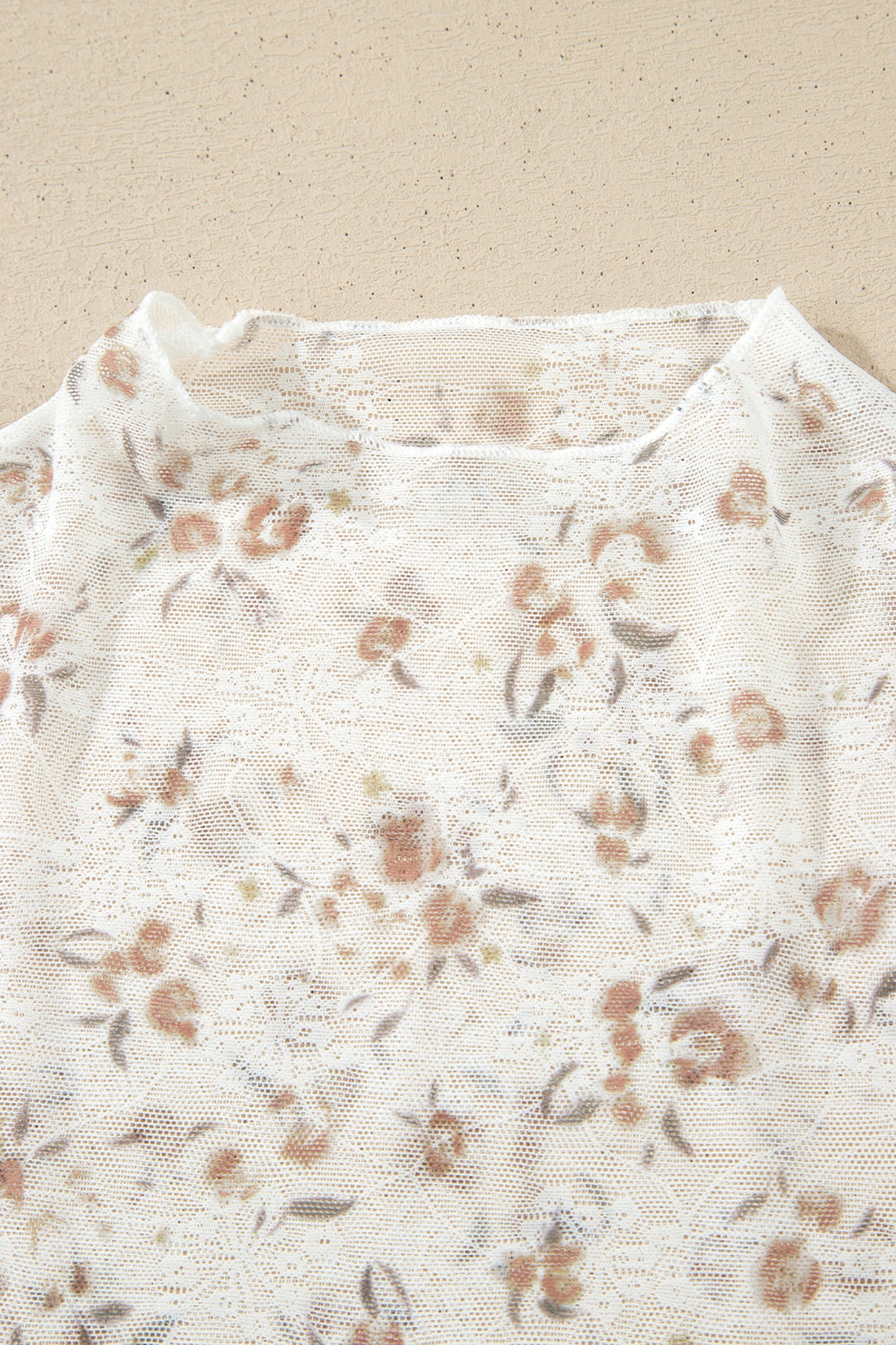 Ruth Short Sleeve Floral Mesh Top