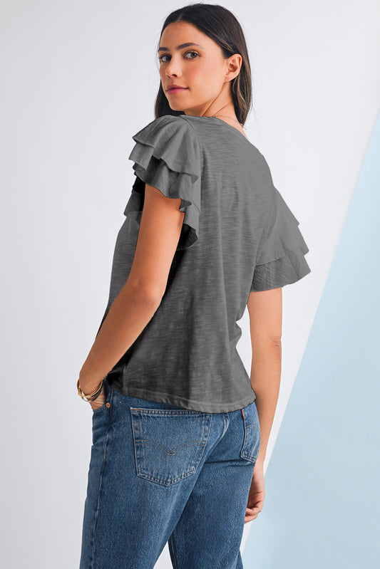 Smoke Show Ruffle Tee