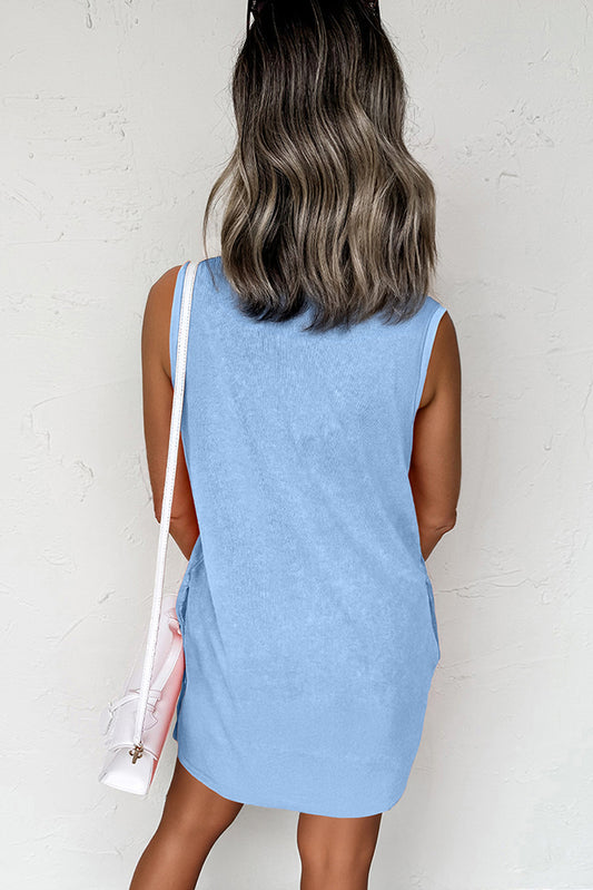 Sally Acid Wash Sleeveless Dress