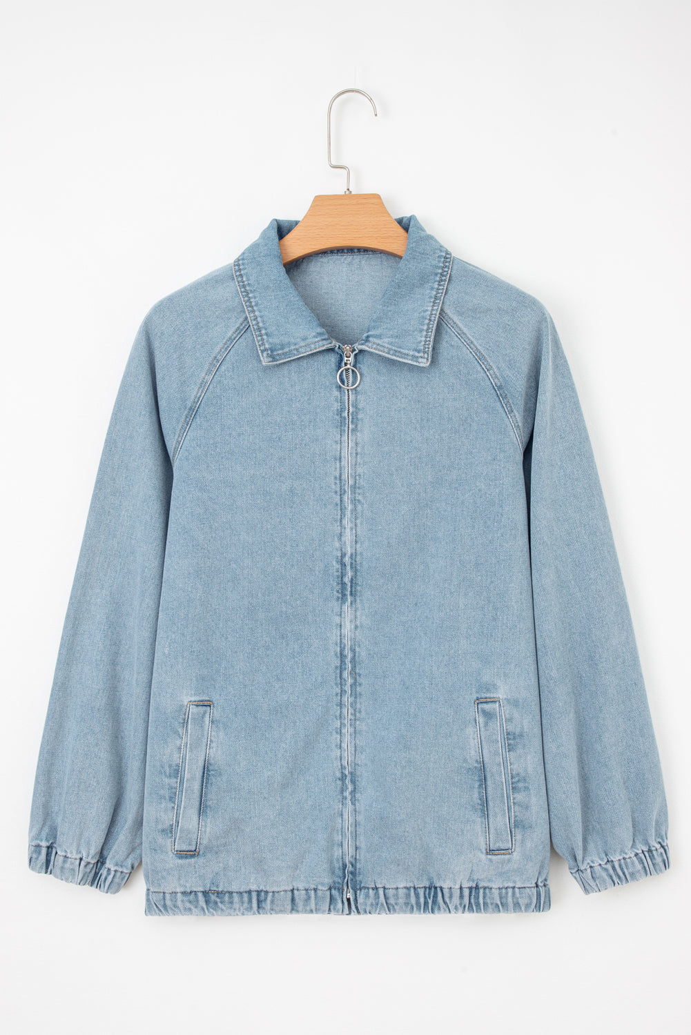 Andy Oversized Denim Zip Up Jacket