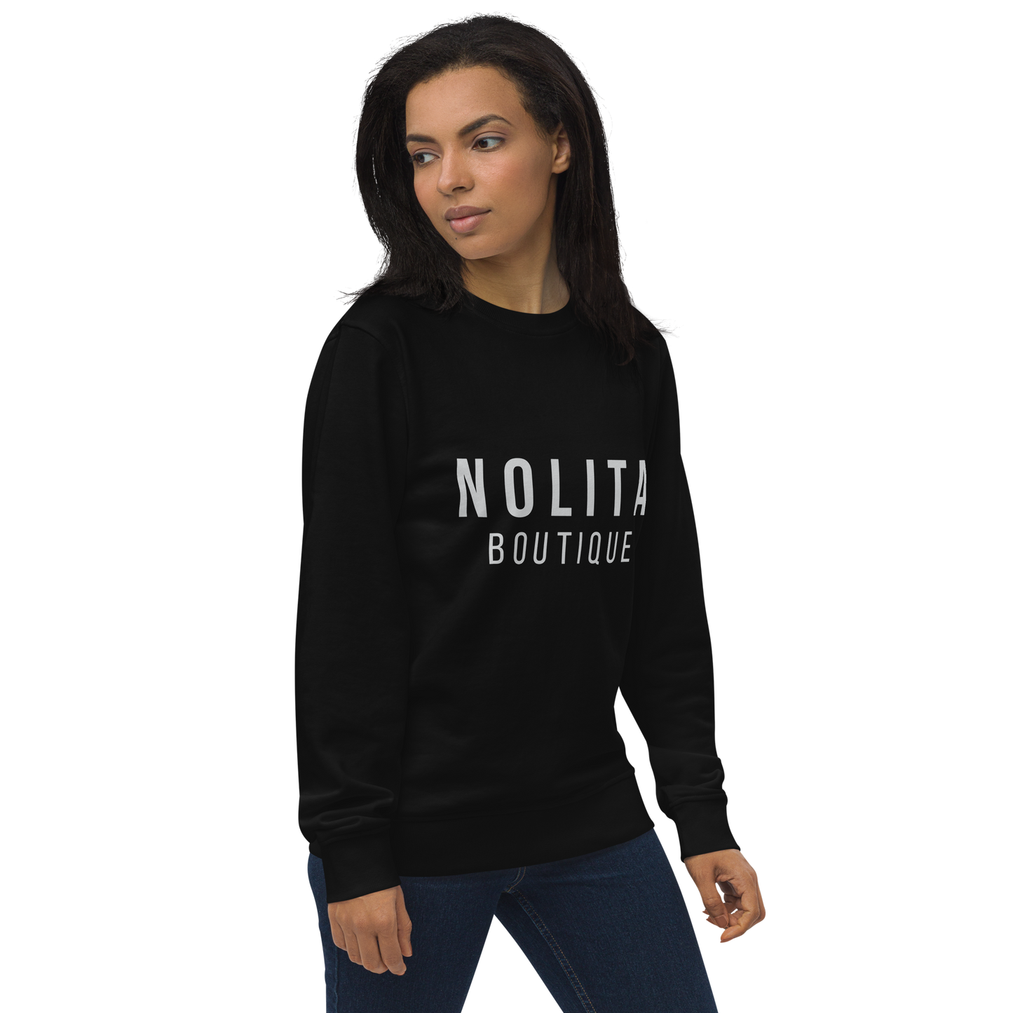 NOLITA Printed Black Unisex Organic Pullover