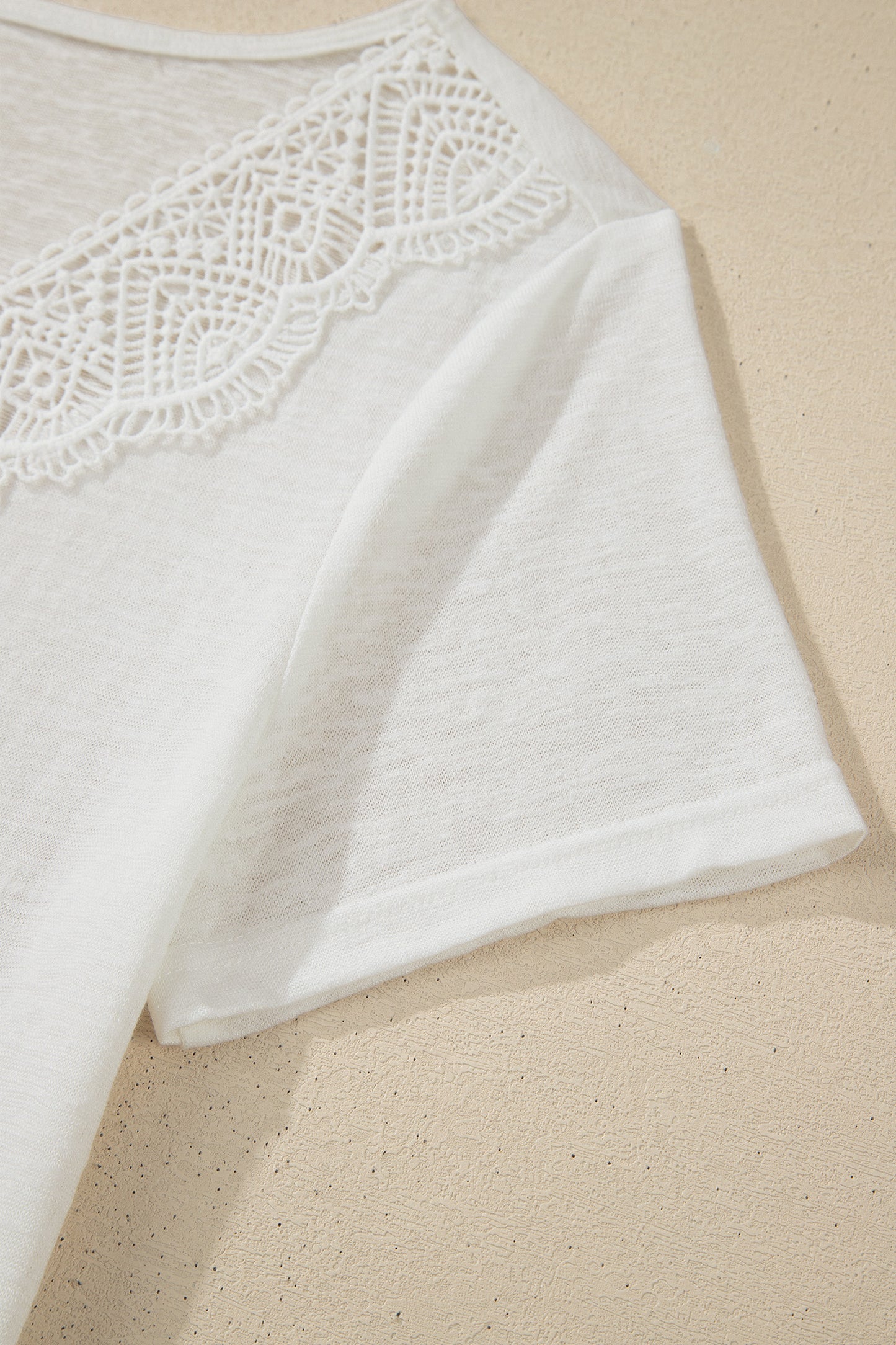 Melanie White Lace Tee