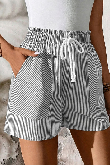 Riverfront Pinstripe Drawstring Shorts