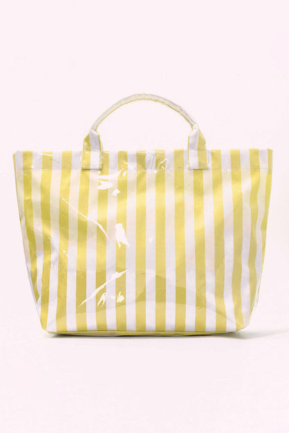 Glossy Summer Beach Vinyl Large Tote Bag