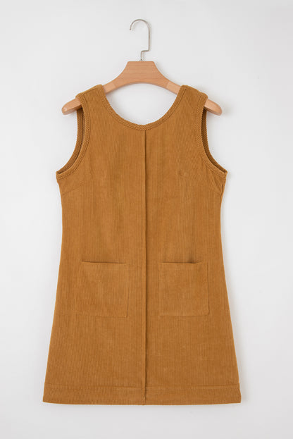 Eve Corduroy Sleeveless Mini Dress