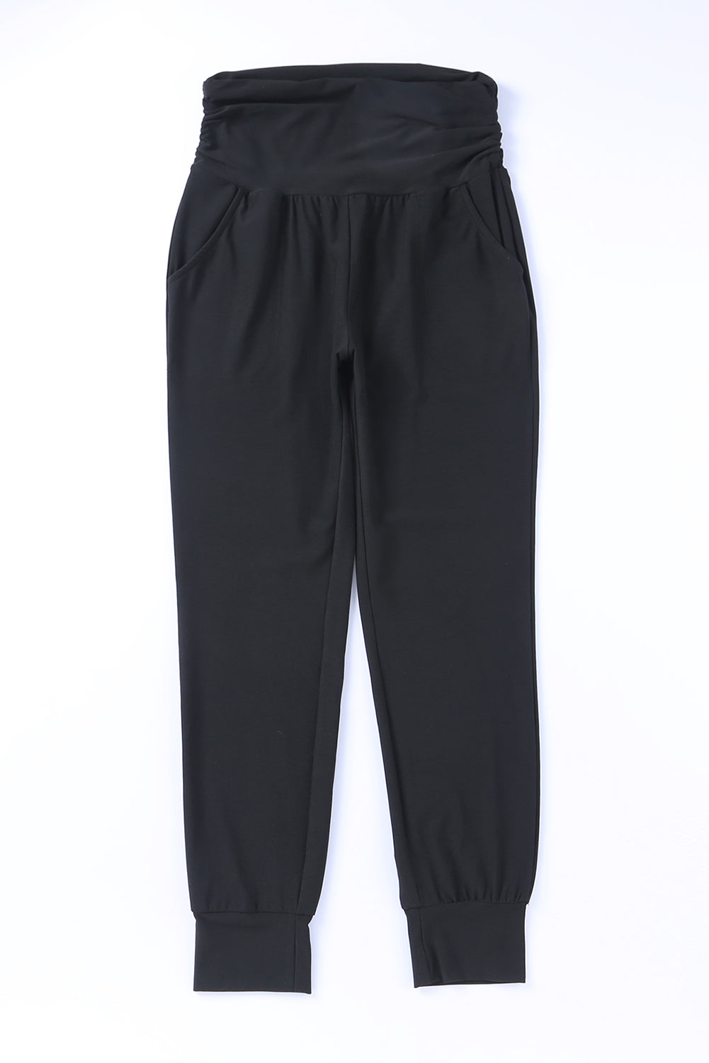 Pleated Waistband Jogger Leggings