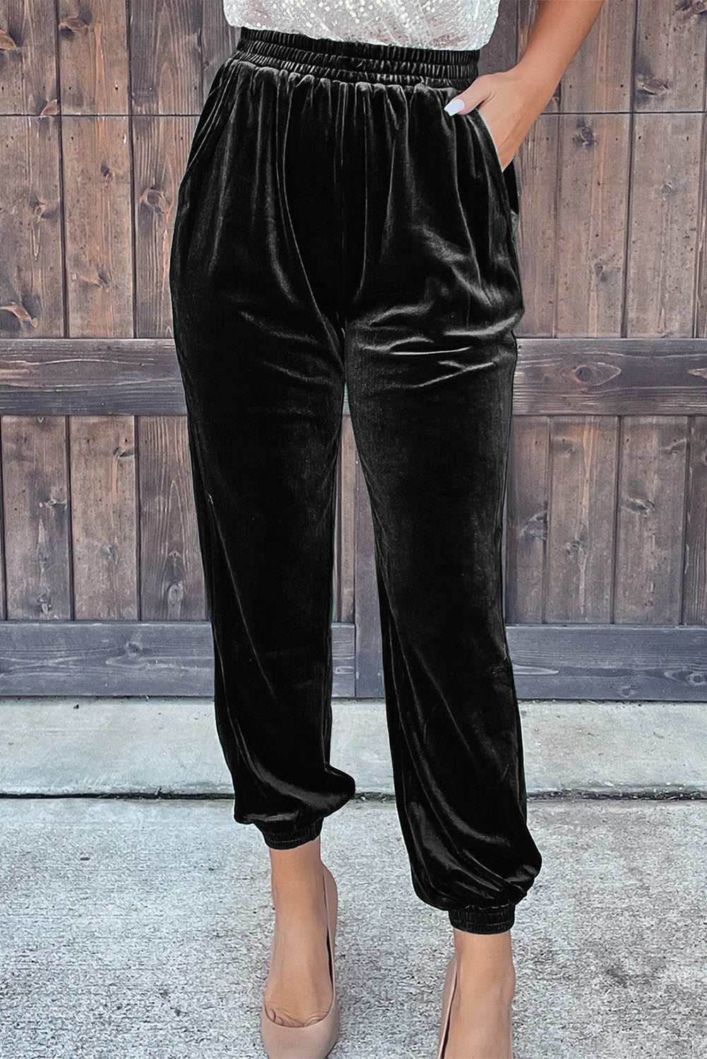 Venae Vintage Pocket Velvet Jogger