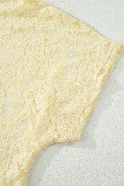 June Sheer Lace Boxy Top