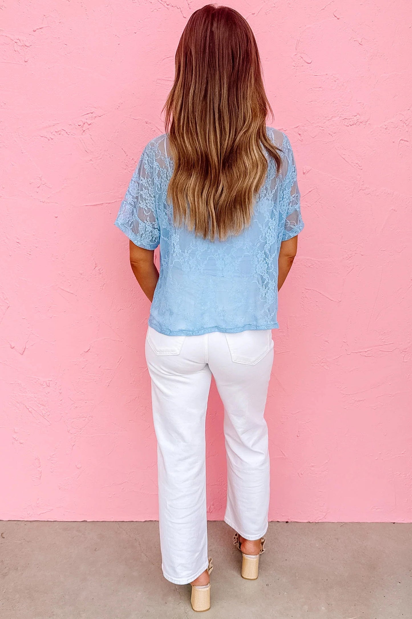 June Sheer Lace Boxy Top