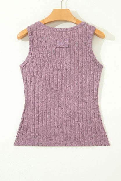 Sandy Mineral Wash Ribbed Tank Top
