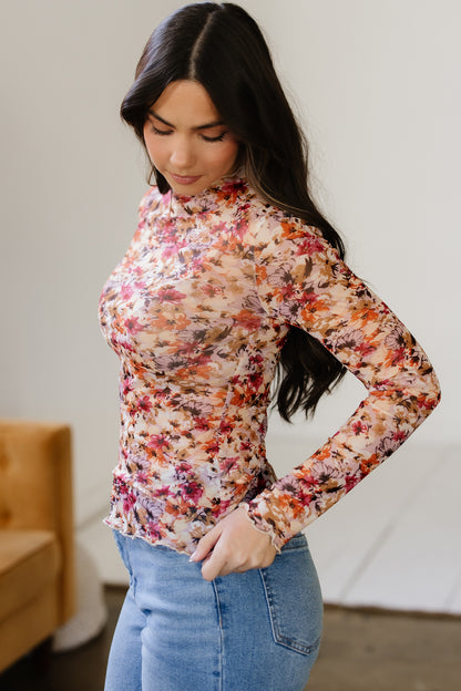 Stacey Floral Mesh Lace Top