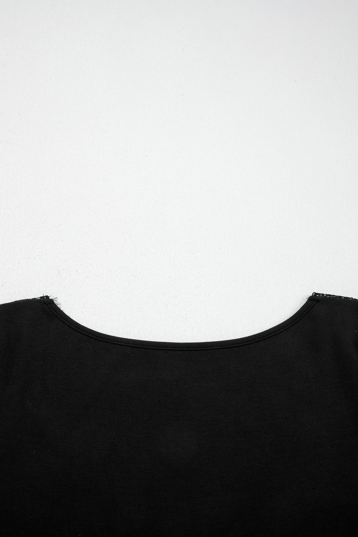 Luna Lace Trim Long Sleeve Slim Top
