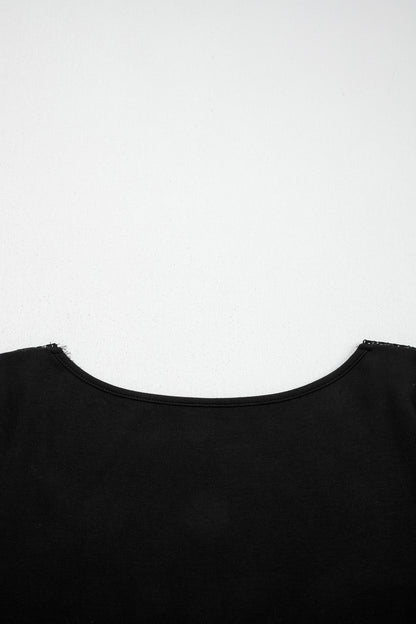 Luna Lace Trim Long Sleeve Slim Top