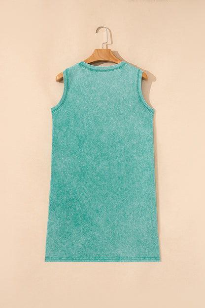Sally Acid Wash Sleeveless Dress
