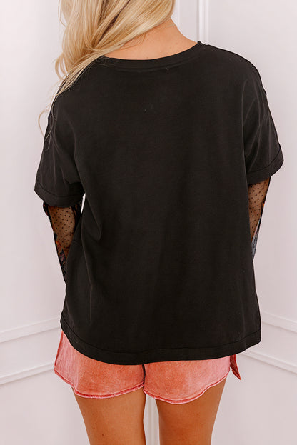 Veronica Mesh Sleeve Faux 2-piece Top