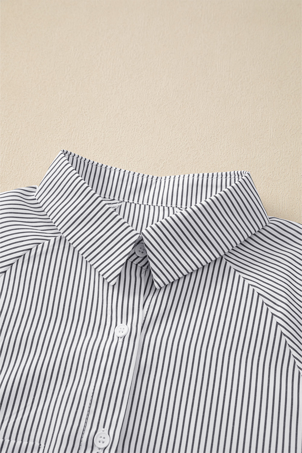 Sagamore Buttoned Striped Shirred Cuff Blouse