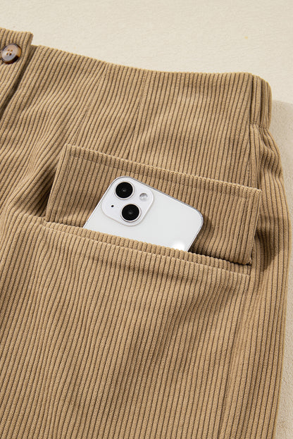 Brandi Corduroy Buttoned Mini Skirt
