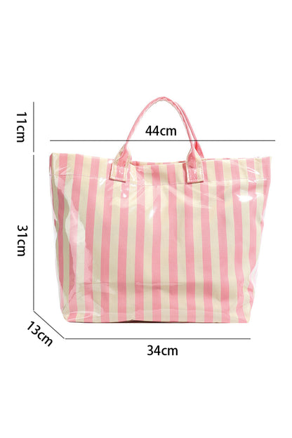 Glossy Summer Beach Vinyl Large Tote Bag