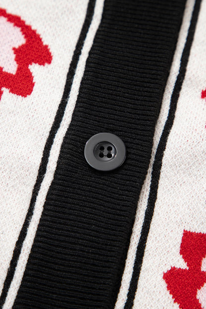 Vera Floral Print Contrast Trim Cardigan