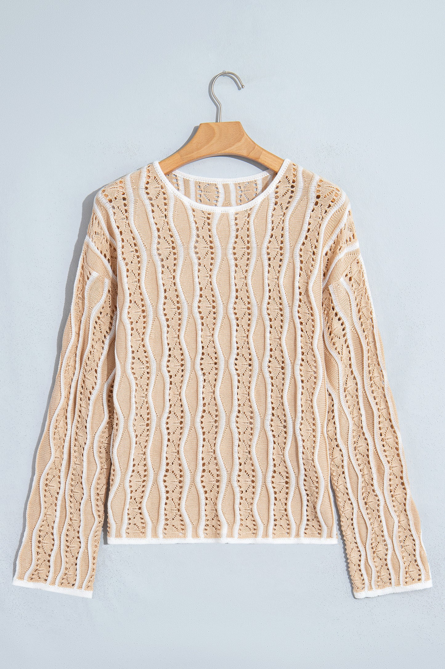 Elizabeth Eyelet Long Sleeve Sweater