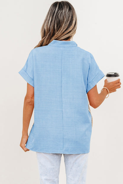 Serena Crochet Accent Summer Blouse