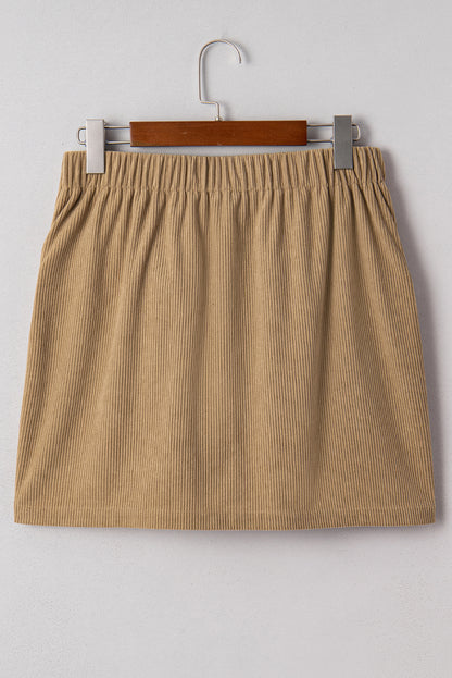 Brandi Corduroy Buttoned Mini Skirt