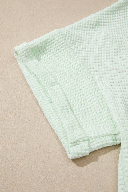 Curvy Lavender Waffle Knit Top