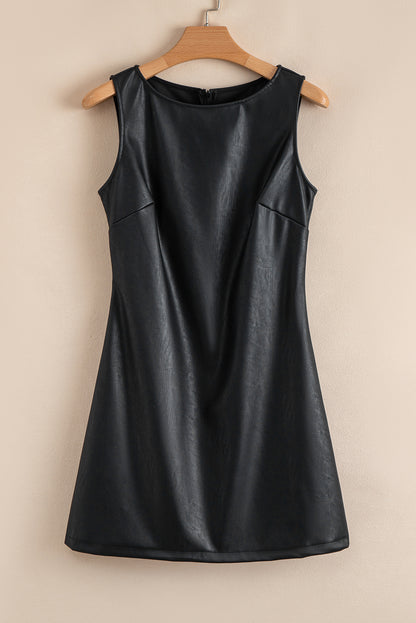 Anniversary Faux Leather Mini Dress