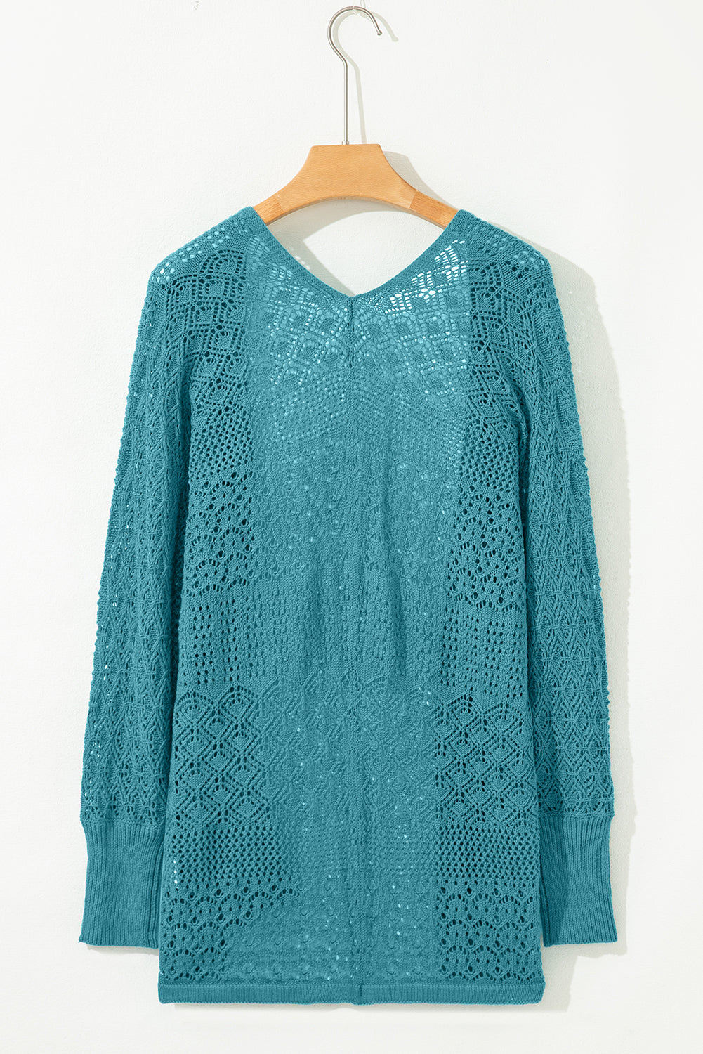 Charming Crochet Open Front Cardigan