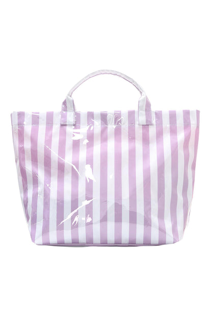 Glossy Summer Beach Vinyl Large Tote Bag