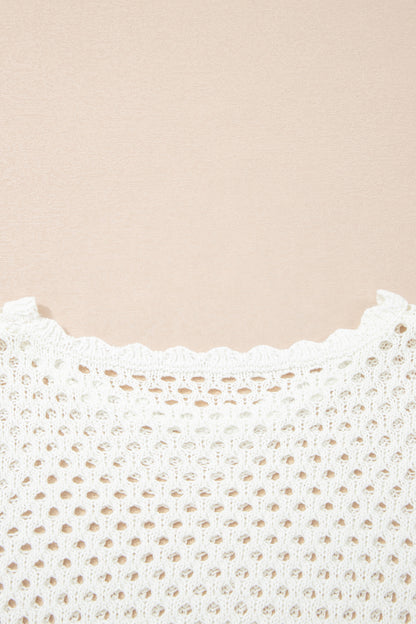 Joy Eyelet Scalloped Trim Bell Sleeve